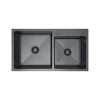Zlewozmywak dwukomorowy 78x45 grafitowy