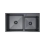 Zlewozmywak dwukomorowy 78x45 grafitowy