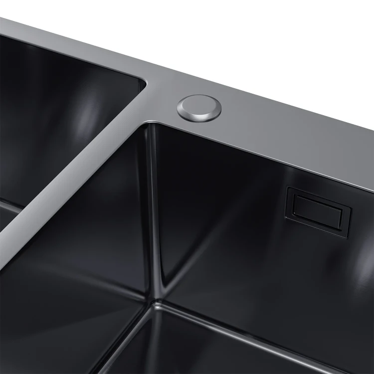 Dwukomorowy zlewozmywak 7845 grafitowy elementy