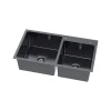 Zlewozmywak dwukomorowy 78x45 cm grafitowy PREMIUM