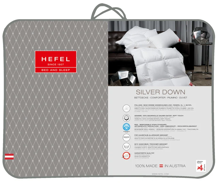 HEFEL Silver Down koldra