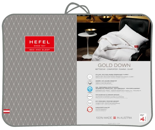HEFEL Gold Down koldra